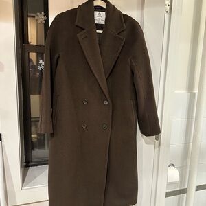 Aritzia The Slouch Coat in Burnt Cedar, Size XXS